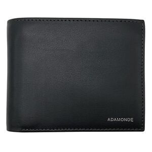 Men's minimalist leather wallet with ID window
